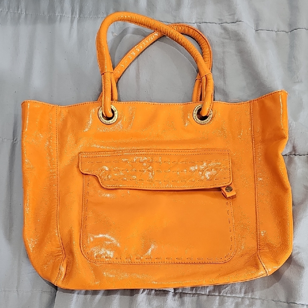 Donald J. Pliner Vibrant Orange Tote Bag